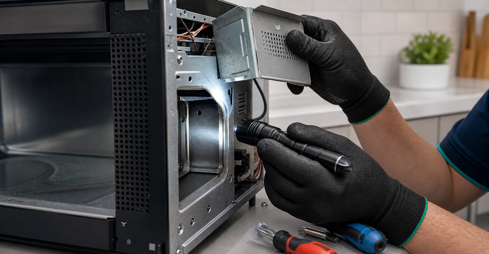 Microwave sparking inspection